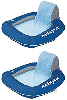 Kelsyus Floating Pool Lounger Inflatable Chair - Blue (Set of 2) | 80035