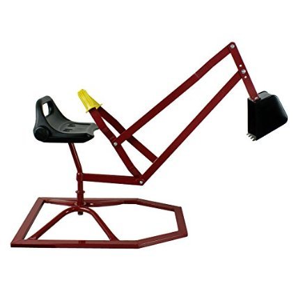 ZENY Ride-on Crane Sand Digger Toy, Outdoor Sandbox Excavator Toy,Heavy Duty Steel Digging Scooper Excavator Crane,360° Rotate Seat