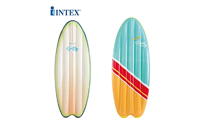 Intex Surf's Up Vintage and High Wave Surfboard Inflatable Mats with Fiber-Tech Construction 70