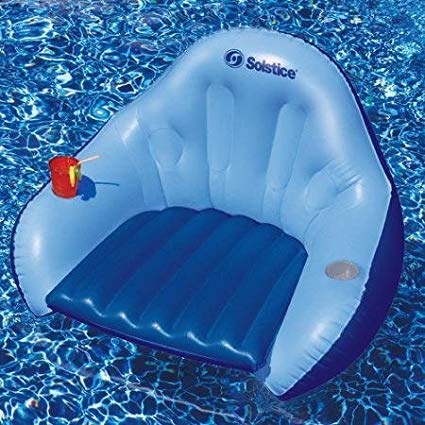 Solstice Inflatable, Durable, Fun, Efficient, Solo Easy Chair Convertible Style Float for Outdoor, Swimming Pools