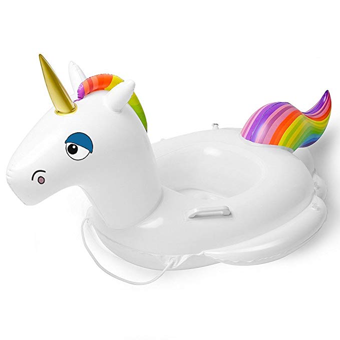 Inflatable Unicorn Baby Pool Float Swimming Ring Perfect for Summer Play Beach Toys For Age 6-48 Months