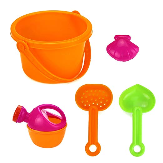 6 Pcs Beach Toy Sand Tools Play Sandbox Summer Activity Playset Baby Bath Water Toys Set for Kids Boys Girls Playing