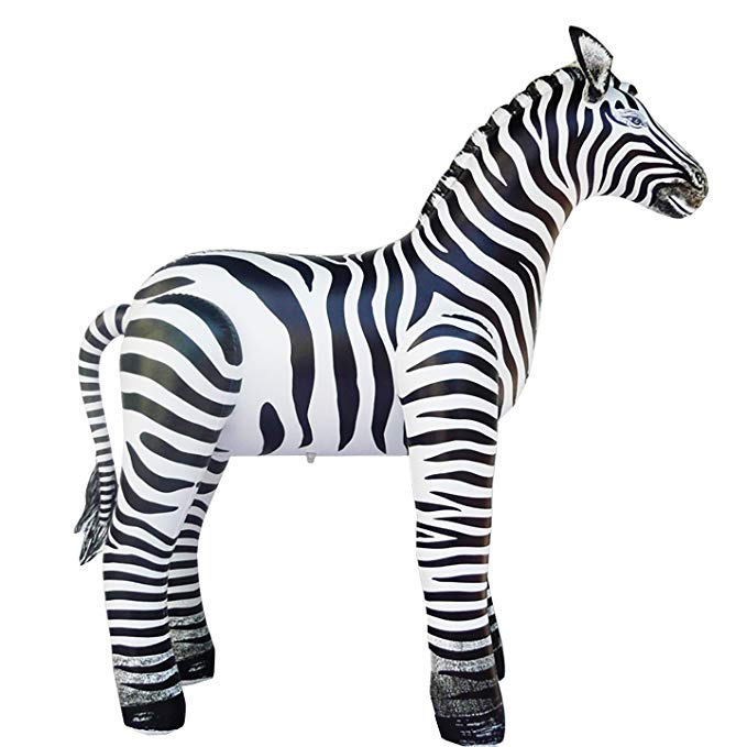 Inflatable Zebra Great for Safari Baby Showers and Zoo Themed Children’s Parties Great Photo Prop for Weddings Bridal Showers Made of Safe and Durable Material 56 Inch by Jet Creations AN-ZEB5