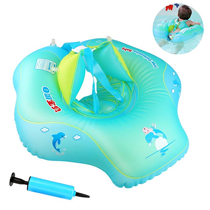 ShaWuJing Baby Inflatable Swimming Ring Children Waist Inflatable Floats Children Seat Boat Float With Handle Safety Pools Accessories Water Toy-S