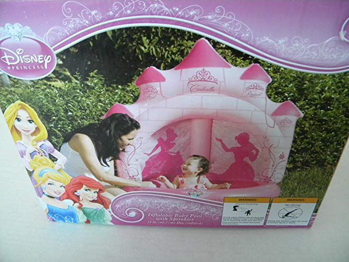 Disney Princess Inflatable Baby Pool with Sprinkler