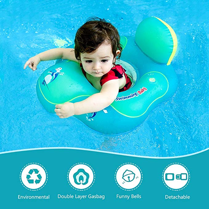 Qirageins Baby Swimming Float, Pool Float Inflatable Swimming Float Seat Bath Toys For 5 Months-6 Years (S）