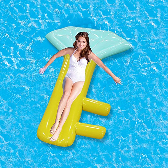 Jellydog Toy Giant Pool Float, Diamond Key Inflatable Pool Float, Party Lounge Raft, Summer Outdoor Swimming Pool Inflatable Floatie for Adult