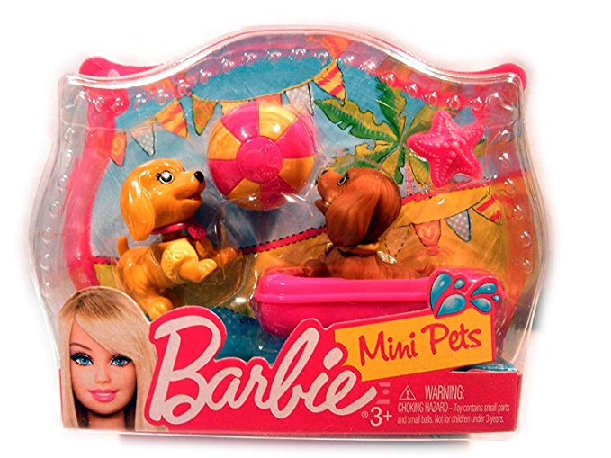 Barbie Mini Pets Beach Ball Fun Puppies