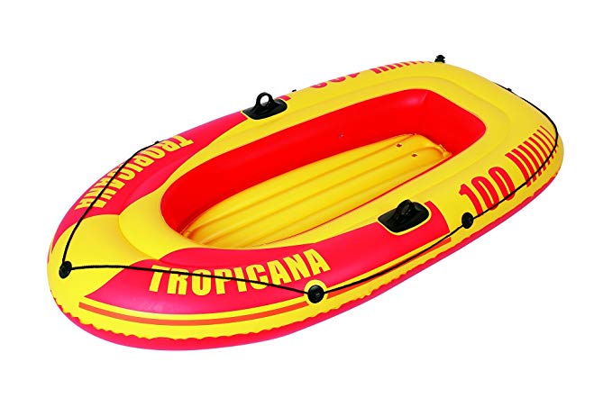 Jilong Tropicana 100 2 Person Inflatable Boat, Yellow, 72