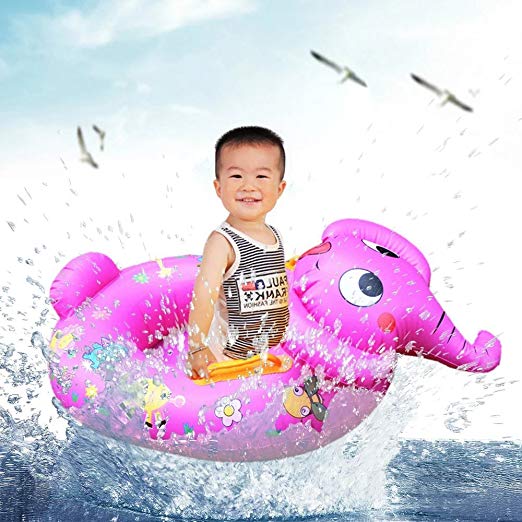 2016 New Elephant Shape Baby Child Kids Inflatable Floating Swimming Pool Raft Chair Seat Float Swim Ring Wholesale for Boys Girls with 0-4 years