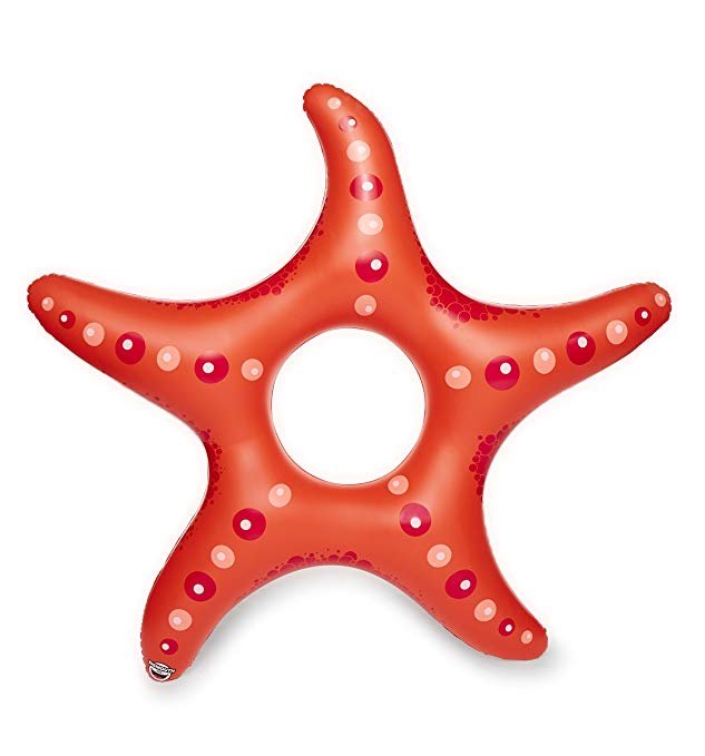 BigMouth Inc Giant Starfish Pool Float, Big Star Pool Tube, UV Fade Resistance, Patch Kit Included