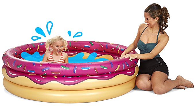BigMouth Inc. Inflatable Kiddie Pool, Durable Plastic Baby Pool (Strawberry Donut)