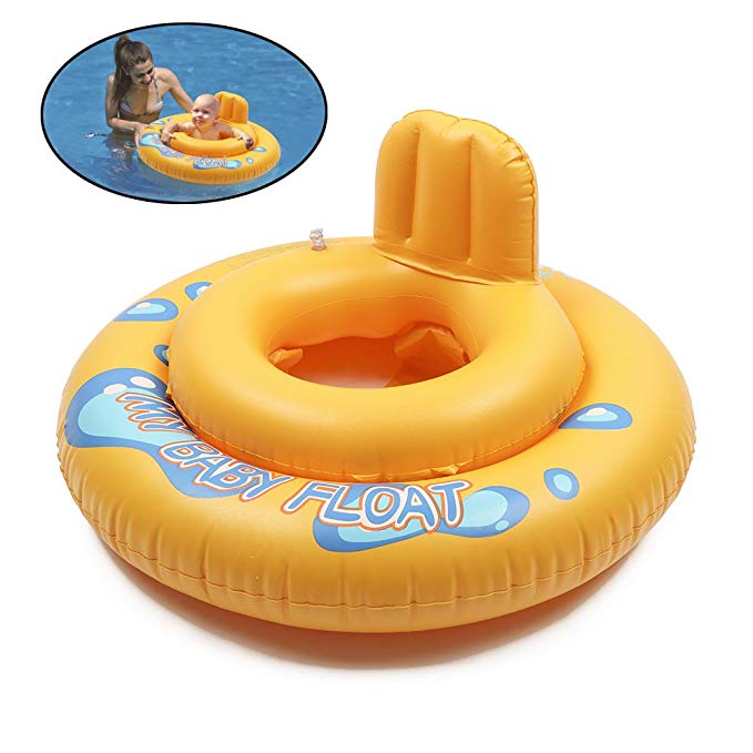 Inflatable Baby Pool Float, Toddler Infant Swimming Ring Safety Swim Floaties With Chair Tube Seat Boat Pool Underarm Floating Float Beach Pool Toys Early Learning Swimming Bath Toy by TiTa-Dong
