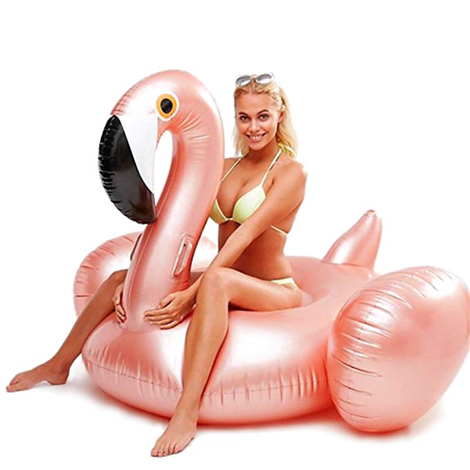 MOUCHIN Giant Flamingo Inflatable Pool Float Lounger Floatie Raft Toy（for Adults and Kids）