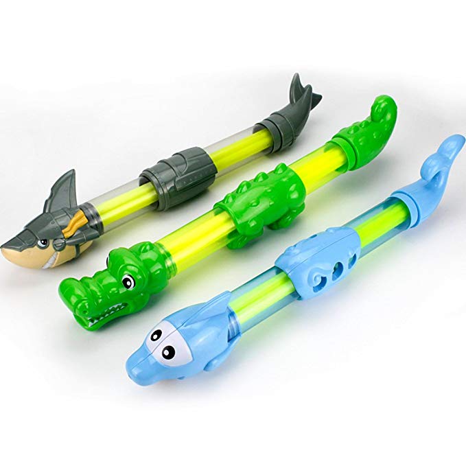 Cute Animal Water Squirt Blaster Fun Summer Toy for Kids Pool Party Nonviolent (3 Pack)
