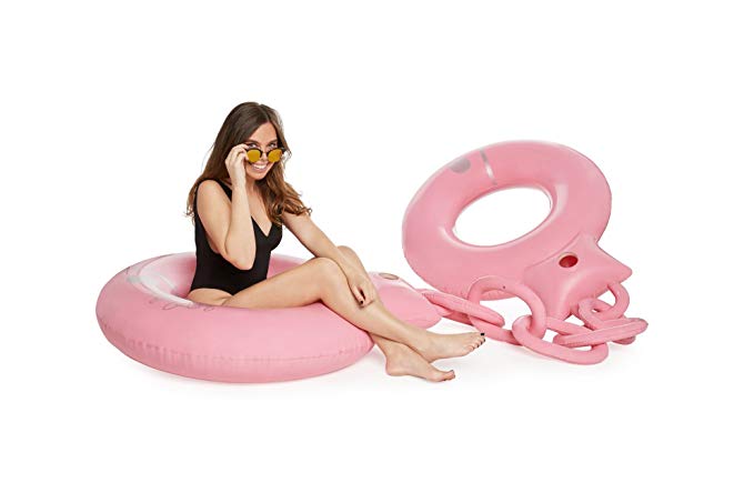 The Pool Room Luxury Giant Inflatable Pink Handcuff Pool Floats by