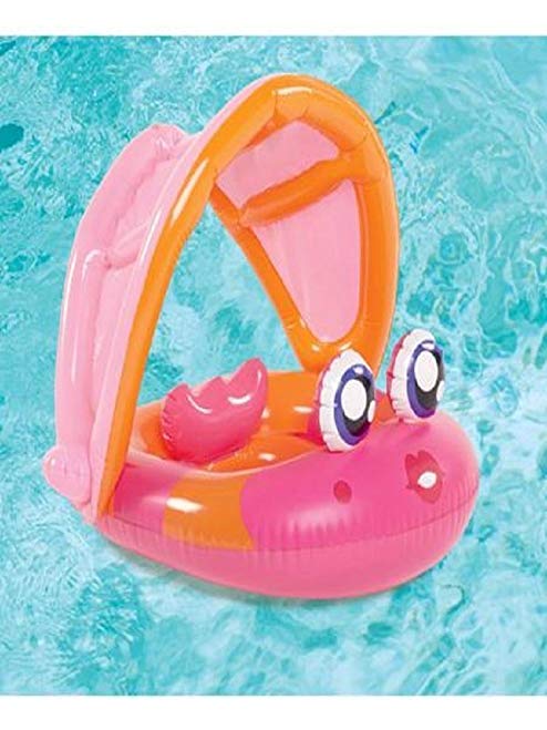 Play Day Baby Float Fish Pink with Sun Canopy