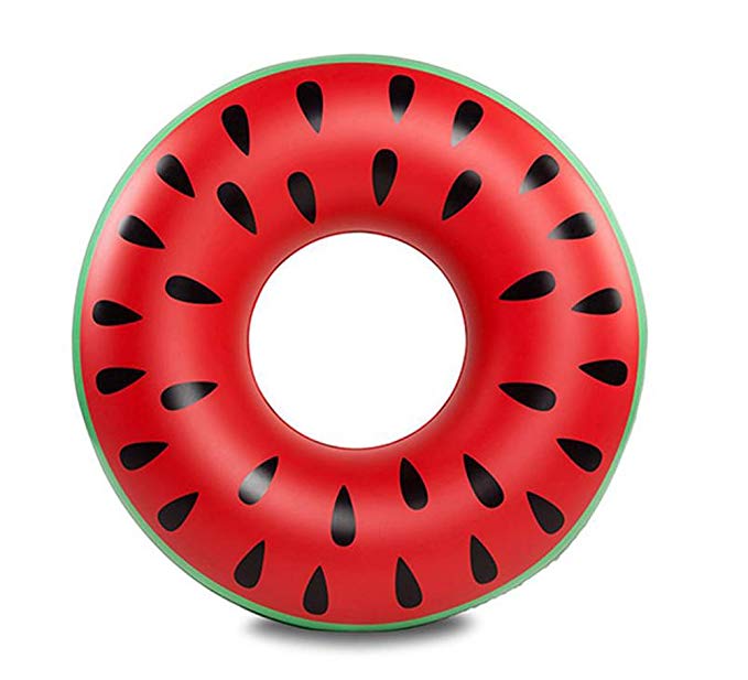 Kingswell Inflatable Pool Float Gigantic Watermelon Swimming Ring Tubes for Summer Pool or Beach Party Toy for Women Girls