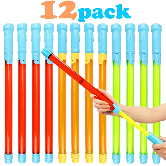 12 Pack Water Blaster Soaker Gun Super Long Ranged Pump Action Water Gun Summer Swimming Pool Toys Beach Sand Water Fight Game for Kids