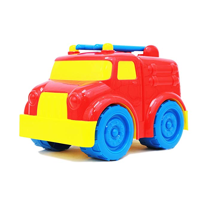BOLEY Fire Truck Toy for Toddlers and Kids - Educational Toddler Red Fire Truck - Great Baby Toy Car as Sandbox Toy or Educational Toy