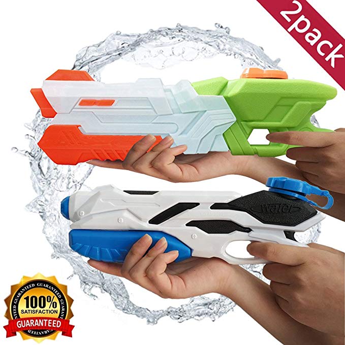 Whiteleopard Water Gun Water Squirt Blaster Guns Soaker Squirt Games for Kids (2pack)