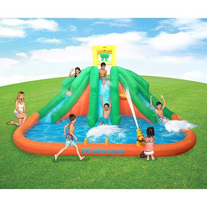 Kahuna Triple Monster Inflatable Backyard Kiddie Water Park & Slide