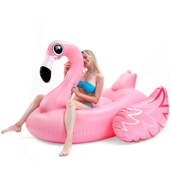 JOYIN Giant Inflatable Luxurious Flamingo Pool Float, Fun Beach Floaties, Swim Party Toys, Pool Island, Summer Pool Raft Lounge Adults & Kids