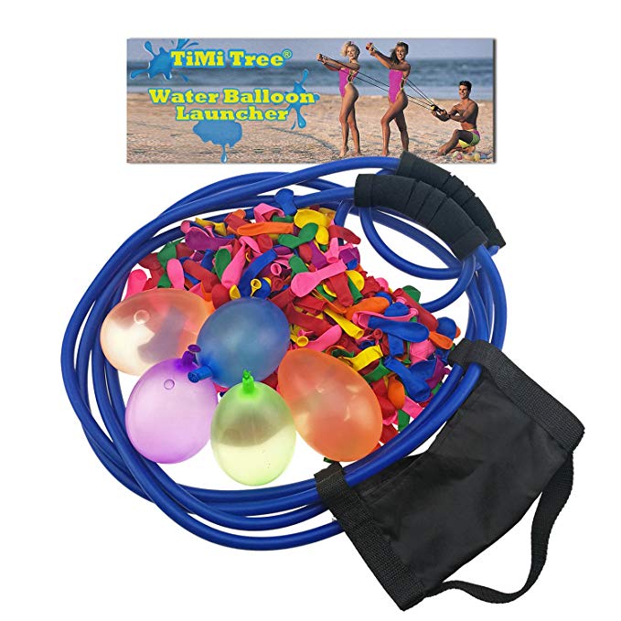 Water Balloon Launcher 500 Yards,The Beast Heavy Duty Balloon Fight Slingshot/Cannon/Catapult, 3 Person Giant Angry Birds Game For Nerf Ball,Splash Ball,T-shirts,Snowball,Potato Pumpkins 500 Balloons