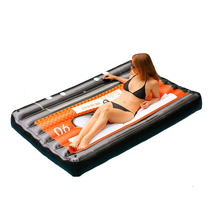 Loteli Mixtape Cassette Tape Pool Float: Large Floats for Adults and Kids