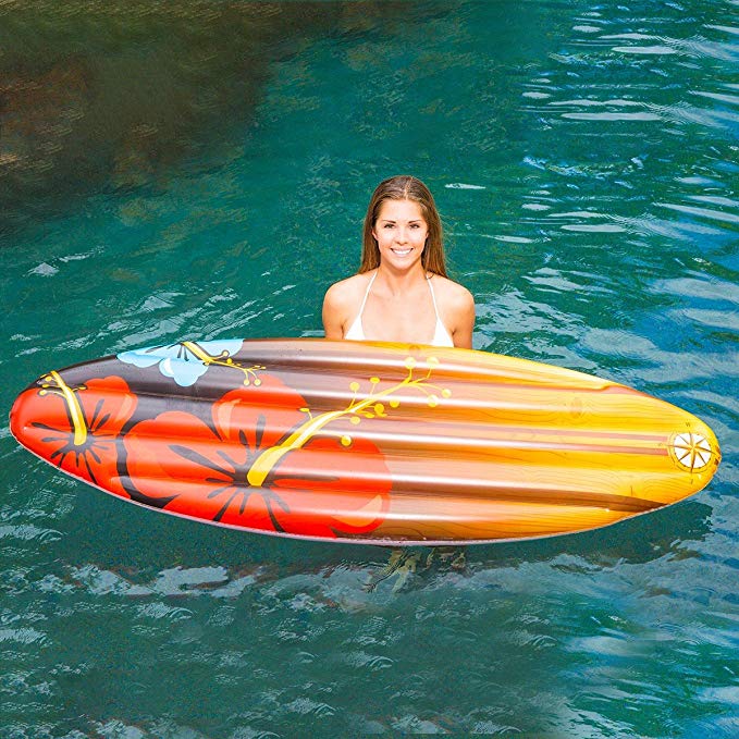 Inflatable Surfboard Float - Hibiscus