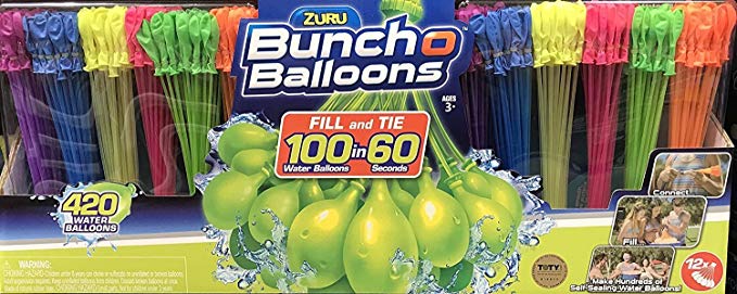 Zuru 420 Bunch O Balloons Self-Sealing, Quick Fill Water Balloons 12-pack