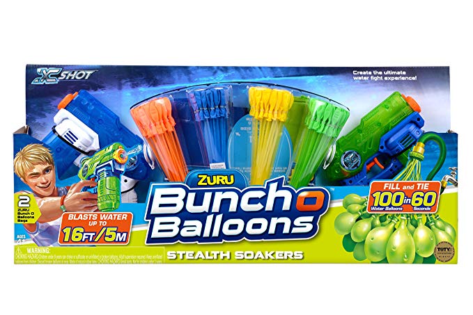 Bunch O Balloons Water Balloons 2 Stealth Soakers + 4 Promo Pack