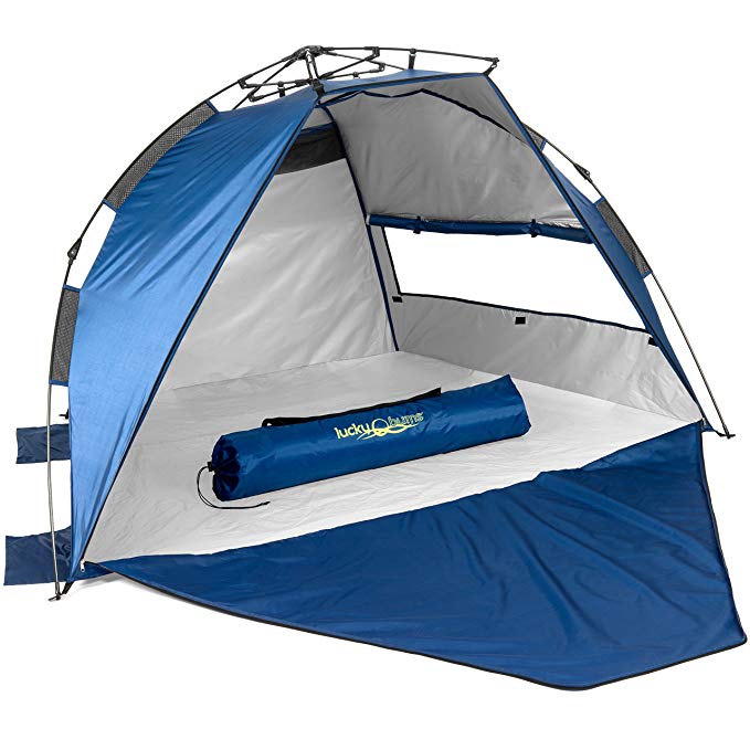 Lucky Bums Easy Up Beach Tent - UPF 50+ Protection - 48