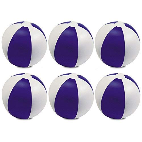 eBuyGB Pack of 6 Inflatable Colour Beach Ball 22 cm / 9