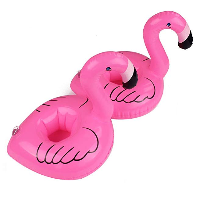 C360 Pool Float Fun Flamingo Inflatable Flamingo Coasters (16 Pieces)