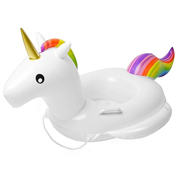 Baby Pool Float Unicorn Inflatable Boat Children Inflatable Swimming Pool Loungers Baby Summer Fun Outdoor Pool Toys Float Raft