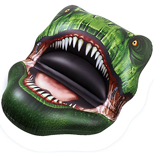 JETSUP FunTyr6 Inflatable TRex Head Big Bite Pool Float, 65