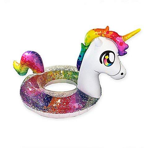 Pool Candy Glitterfied Rainbow Unicorn Pool Float