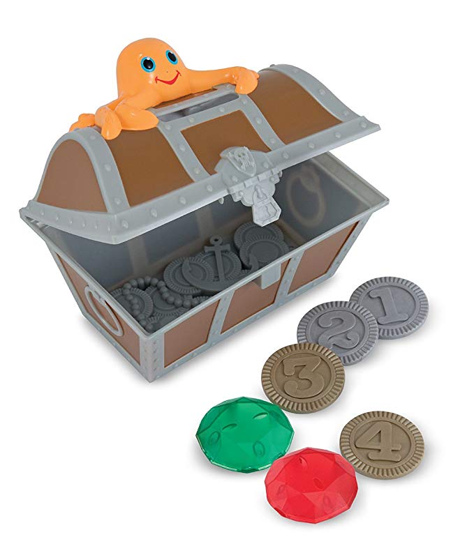 Melissa & Doug Sunny Patch Undersea Treasure Hunt Pool Game With Floating Chest and 6 Treasure Pieces