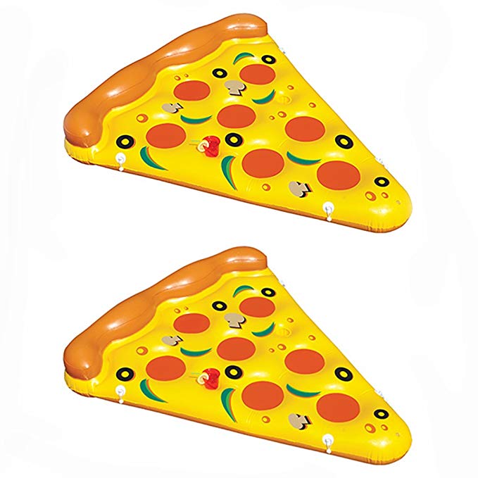 Swimline 2-Pack Of Giant Inflatable Pizza Slice Float Rafts | 2 x 90645