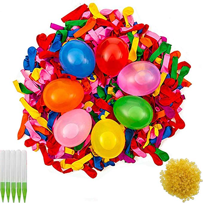 BESTZY Water Balloons Refill Quick & Easy Kit,1000 Pack Water Bomb Balloons Fight Games,Summer Splash Fun Kids Adults