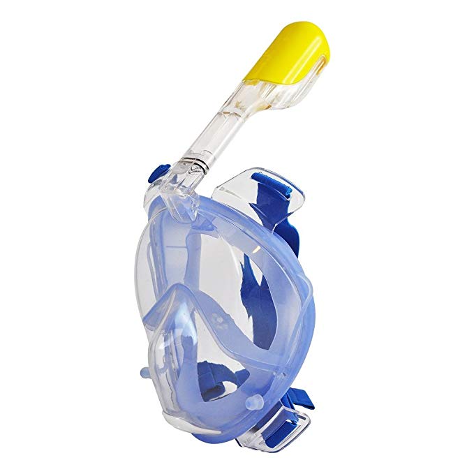 OCEANS7 O7M11035SBL Full Face Snorkel Mask, Blue,; Small/Medium