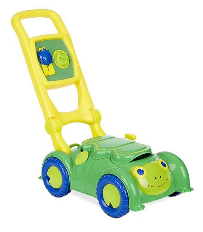 Melissa & Doug Sunny Patch Snappy Turtle Lawn Mower - Pretend Play Toy for Kids