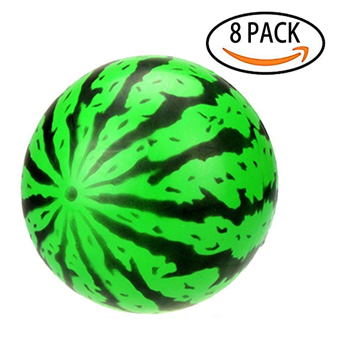 Tretree Watermelon Inflatable Beach Ball, 8-Pack Summer Playground Toys for Kids, 7.9