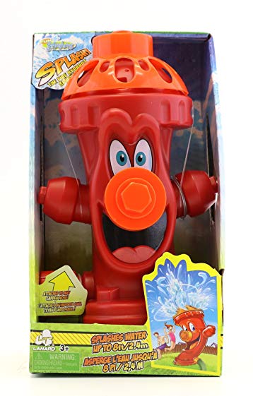 Kids Sprinkler Fire Hydrant, Attach Water Sprinkler for Kids to Garden Hose for Backyard Fun, Splash All Summer Long, Sprays Up to 8 Ft.(Red)