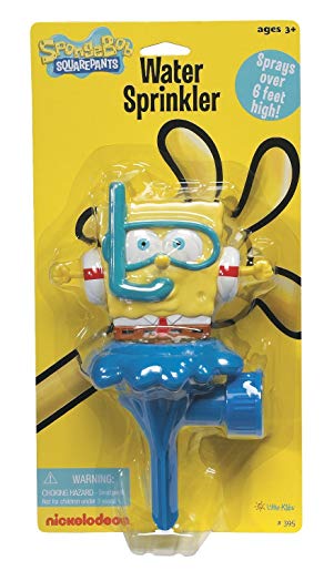 SpongeBob Water Sprinkler sprays over 6 feet high by Nickelodeon