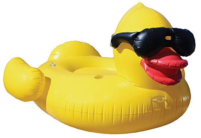 GAME Giant Derby Duck Inflatable Pool Float with Pump