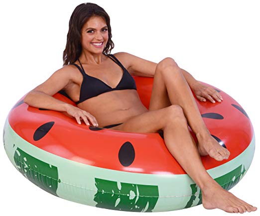 Coconut Float's Pool Floats; Watermelon Pool Raft, 4 Ft.