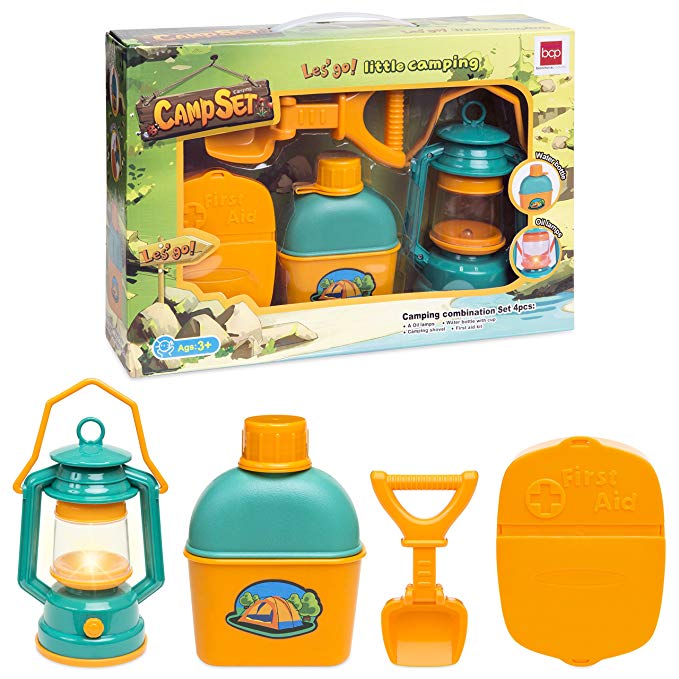 Best Choice Products Kids Outdoor Adventure Kit Camping Beach Digging Gear w/ Light, Shovel, Water Bottle, First Aid Kit