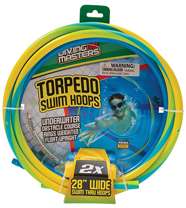 Diving Masters Torpedo Swim Hoops Set, 2-Pack